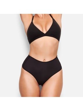 SKIMS Fits Everybody High Waisted Thong onyx‎ black size L